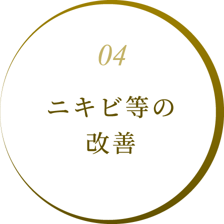 ニキビ等の改善